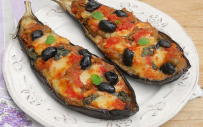 Aubergines farcies à la tomate et à la mozzarella